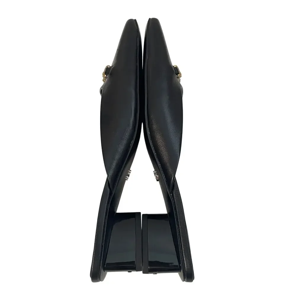 Sam Edelman Ollie Women’s Black Leather Horsebit Square Toe Block Heel Mule 6.5 - Picture 5 of 11